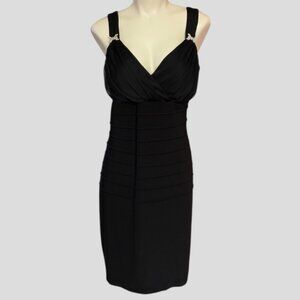 Jessica Evening Cocktail Party Black Midi Dress